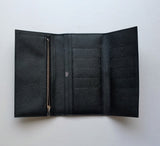 Hermès Bearn Tri Fold Black Wallet