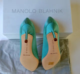 Manolo Blahnik Mint Green Hangisi 70 Heels