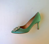Manolo Blahnik Mint Green Hangisi 70 Heels
