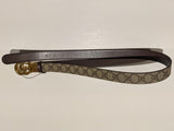 Gucci Marmont GG Canvas and Brown Leather Reversible Belt