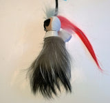 Fendi Mini Karlito Fur Mohawk Charm Purse Keychain Handbag Pink