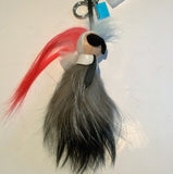 Fendi Mini Karlito Fur Mohawk Charm Purse Keychain Handbag Pink