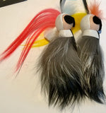 Fendi Mini Karlito Fur Mohawk Charm Purse Keychain Handbag Pink