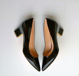 Rupert Sanderson New Pierre Black Patent Leather Heels