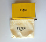 Fendi Tria Fox Fur and Shearling Charm in Yellow Monster Key Ring