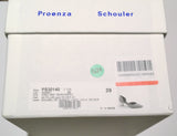 Proenza Schouler Pillar White Leather with Silver Block Heel D'orsay Shoes