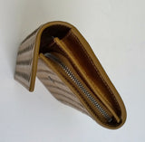 Bottega Veneta Copper Intrecciato Woven Leather Wallet Purse