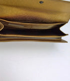 Bottega Veneta Copper Intrecciato Woven Leather Wallet Purse