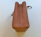 Bottega Veneta Studs Woven Chain Handle Handbag Tote Bag Terra Cotta