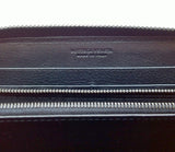 Bottega Venetta Intrecciato Black Woven Leather Wallet with Brown and Navy Color Block