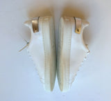 Valentino Garavani Backnet V-logo White Leather Trainers with Silver Tab Rockstud sneakers