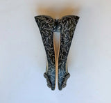 Manolo Blahnik A Decade of Love Hangisi black printed leather shoes