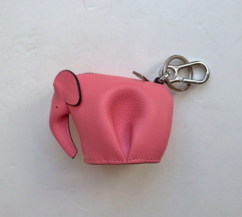 Loewe Pink Elephant Bag Charm Coin Purse Key Ring