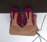 Alaia Bombe Purple Suede 70 Slides Sandals