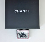 Chanel Yacht Cruise Resin Stamp Brooch Pin with Pearl Details Accessories