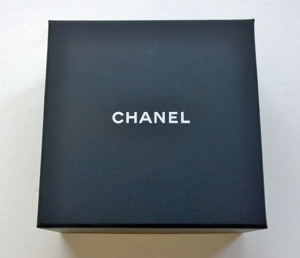 Chanel CC Cuff Bracelet in Black Leather Gold Logo Jewelry Jewellery New Large Size