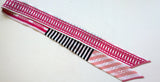 Chanel Twilly Silk Scarf Slim Bandeau Noir Rose Clair New