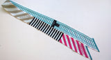Chanel Silk Twilly Scarf Slim Bandeau Logo Stripes Accessories New