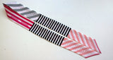 Chanel Twilly Silk Scarf Slim Bandeau Noir Rose Clair New