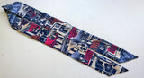 Chanel Silk Twilly Scarf Slim Bandeau Boutique Logo Drawing Accessories New