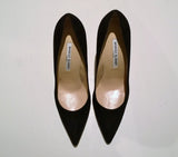 Manolo Blahnik BB Black Suede Heels 105 sale shoes pumps