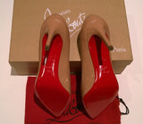 Christian Louboutin Pigalle Nude Patent 85 Beige Heels