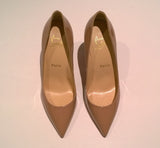 Christian Louboutin Pigalle Nude Patent 85 Beige Heels