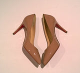 Christian Louboutin Pigalle Nude Patent 85 Beige Heels