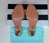 Aquazzura Gold Candy 75 Crystal Rhinestone Slides Sandals